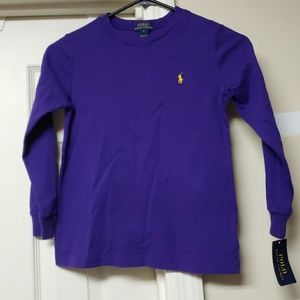 Ralph Lauren Purple L/S Tee 6T NWT